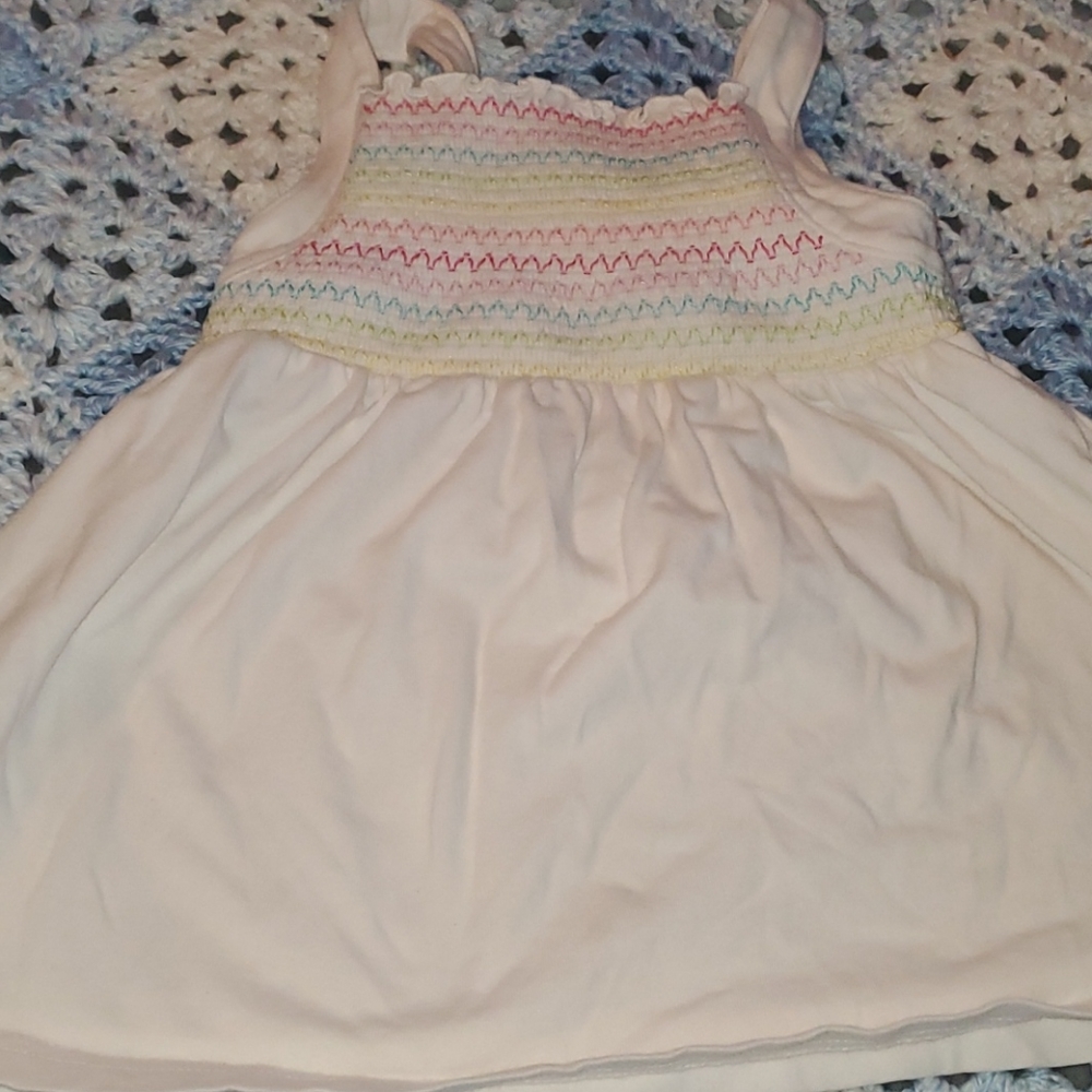 White embroidered tank
